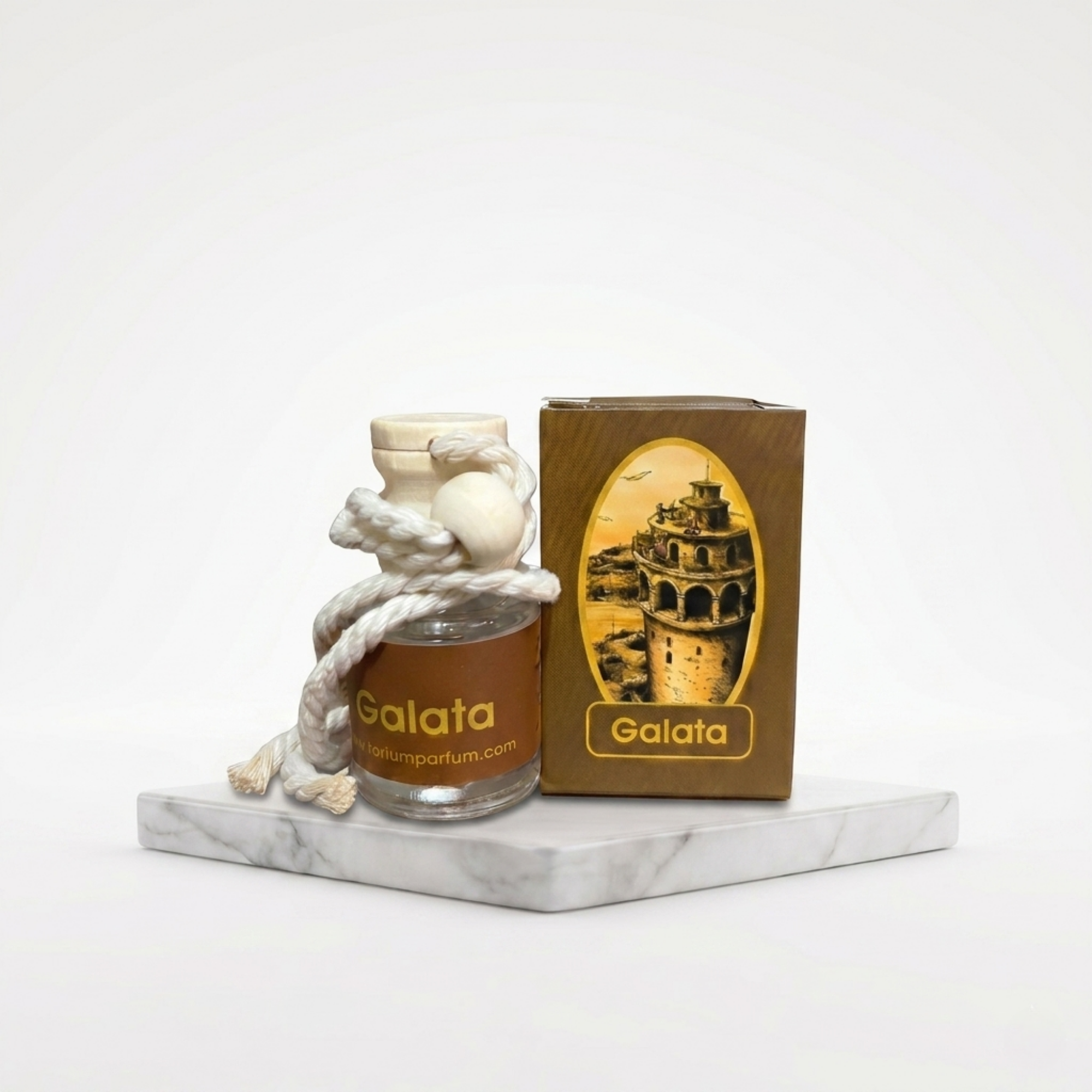 Galata White Flowers Car Air Freshener